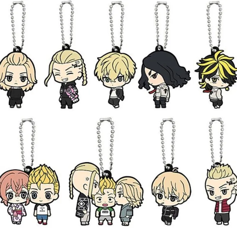 BANDAI Tokyo Revengers Capsule Rubber Mascot Vol.4 Full set 9 Capsule Toy ZA-333