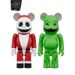 Medicom Toy BE@RBRICK Nightmare Before Christmas Santa Jack&Oogie Boogie 2PCS Action Figure