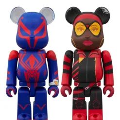 Medicom Toy BE@RBRICK SPIDER-MAN 2099 & SPIDER-WOMAN 2PCS Set Action Figure JAPAN OFFICIAL