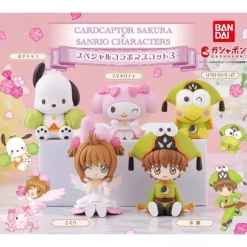 BANDAI Cardcaptor Sakura x Sanrio Sp Collabo Mascot 3 Complete Set Figure Capsule Toy