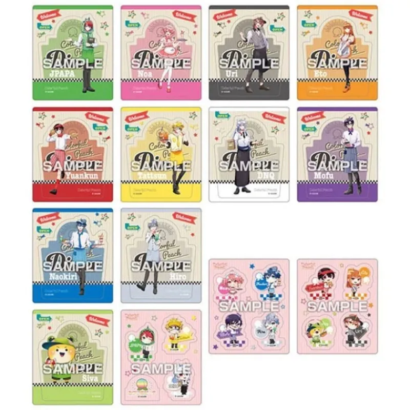 Ensky Colorful Peach Magnet Collection Gum 14Pack Box Candy Toy JAPAN OFFICIAL