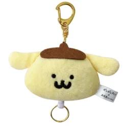 Ensky Pom Pom Purin x Obungu to Issho Pom Pom Purin Plush Mascot with Reel JAPAN