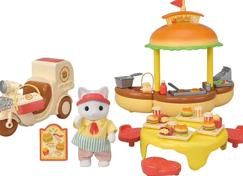 Epoch Sylvanian Families Hamburger Wagon MI-91 JAPAN OFFICIAL