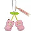 Epoch Sylvanian Families Chocolate Rabbit & Fennec Baby Cherry Keychain JAPAN
