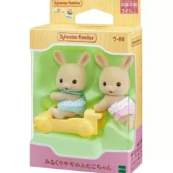Epoch Sylvanian Families*Sylvanian Families Milk Rabbit Twins Baby U-88 JAPAN OFFICIAL