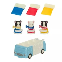 Epoch Sylvanian Families*Sylvanian Families French Bulldog Triplets Wakuwaku Outing Set JAPAN