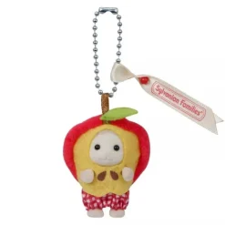 EPOCH Sylvanian Families Baby Sheep Apple Keychain JAPAN OFFICIAL