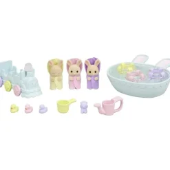 Epoch Sylvanian Families*Sylvanian Families Milk Rabbit Triplets Set DF-22 JAPAN OFFICIAL