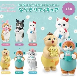 KITAN CLUB Mofusand x Sanrio Characters Narikiri Figure Complete Set Capsule Toy JAPAN