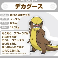 Pokemon Center Pokemon|Plush*Original Pokemon Fit 735 Gumshoos Plush Doll JAPAN OFFICIAL