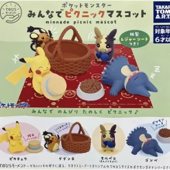 TakaraTomy Arts Pokemon Palm Moment Pokemon Picnic Mascot All 4 Type SET Capsule Toy ZA-755