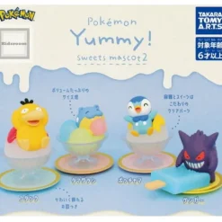 TAKARA TOMY ARTS Capsule Toy|Capsule Toy*Pokemon Yummy! Sweets mascot2 KODAK Tamarasi Pochama gengar Set of 4 Capsule Toy