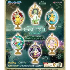 RE-MENT Pokemon OVALTIQUE COLLECTION All 6 type Set Figure JAPAN