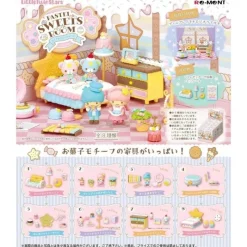 Re-Ment Sanrio Little Twin Stars Pastel Sweets Room Full Set 8 BOX Figure JAPAN