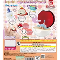 BANDAI Pokemon*Ringcolle! Pokemon Ring vol.9 All 4 Types set Capsule toy JAPAN OFFICIAL
