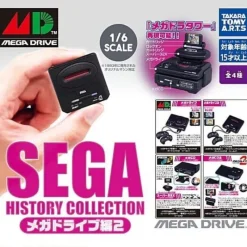 TakaraTomy Arts Sega History Collection Mega Drive 2 All 4 type Capsule Toy Figure JAPAN