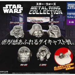 TAKARA TOMY ARTS Star Wars*Star Wars Metal Ring Collection All 5 Types Set Figure Capsule Toy JAPAN
