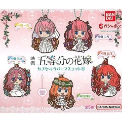 BANDAI The Quintessential Quintuplets Capsule Rubber Mascot 8 Full SET of 5 ZA-301