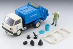 Tomytec Tomica Limited Vintage NEO LV-N343a Fusou Canter Garbage Truck White Blue 1/64