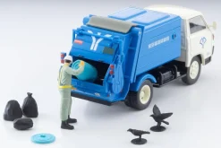 Tomytec Tomica Limited Vintage NEO LV-N343a Fusou Canter Garbage Truck White Blue 1/64