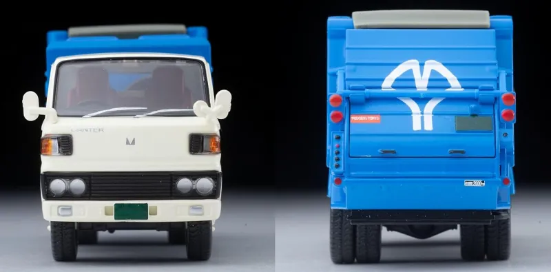 Tomytec Tomica Limited Vintage NEO LV-N343a Fusou Canter Garbage Truck White Blue 1/64