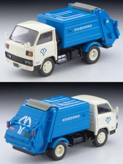 Tomytec Tomica Limited Vintage NEO LV-N343a Fusou Canter Garbage Truck White Blue 1/64