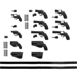 Tomytec Figure*LittleArmory LA074 Revolver Set A 1/12 Model Kit JAPAN OFFICIAL