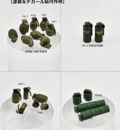 Tomytec LittleArmory LD046 Hand Grenade Set 1/12 Model Kit JAPAN OFFICIAL