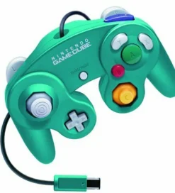 Nintendo Video Game*Used GameCube Official Controller Emerald Blue GC JAPAN OFFICIAL IMPORT