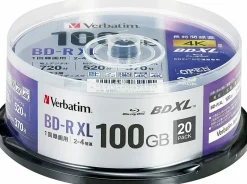 Verbatim Consumer Electronics*Blu-ray Disc 20 Spindle 100GB 4X Speed BD-R XL Printable VBR520YP20SD4