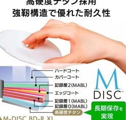 Victor M-DISC Long-Term Blu-ray BD-R XL 100GB 10 Discs Printable JAPAN OFFICIAL